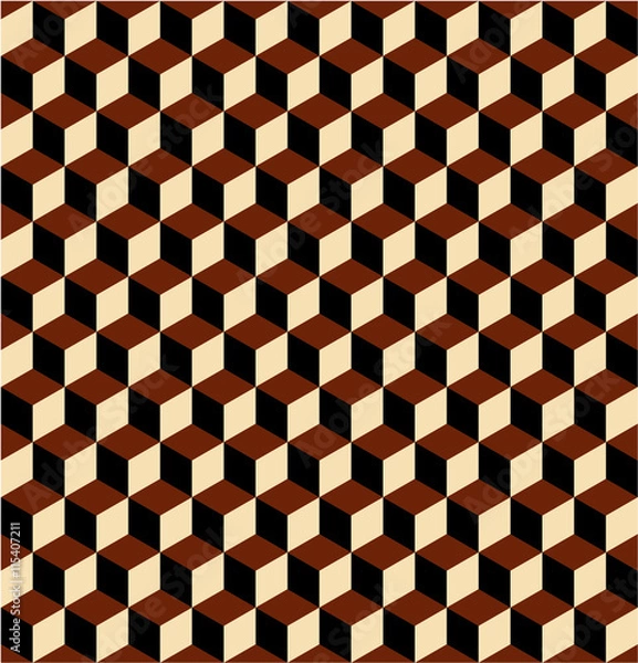 Fototapeta Seamless pattern.Background design covered by a lots of cubes.