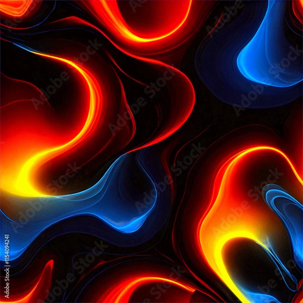 Obraz retro vibrant gradient background with thermal heatmap effect