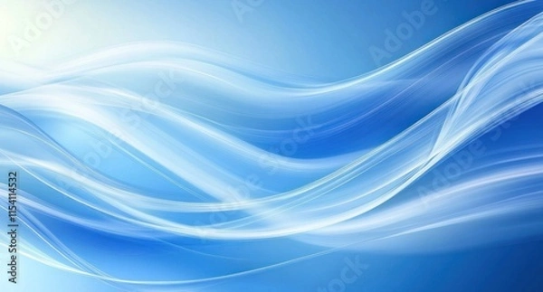 Fototapeta Abstract blue wave background.