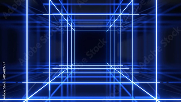 Fototapeta Laser Room Tunnel Background