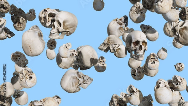 Fototapeta Skeleton Human Head Tunnel Background