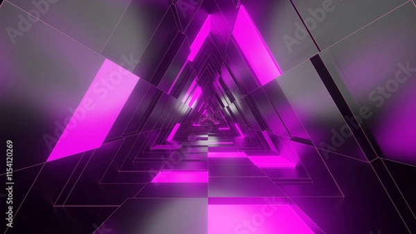 Fototapeta Triangle Tunnel Background 