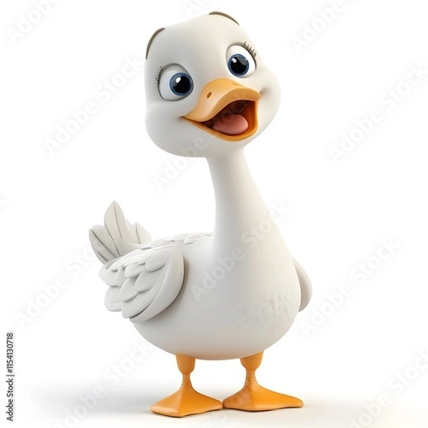 Obraz Cute 3D Goose Character
