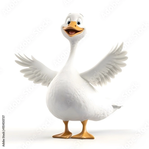 Obraz Cute 3D Goose Character