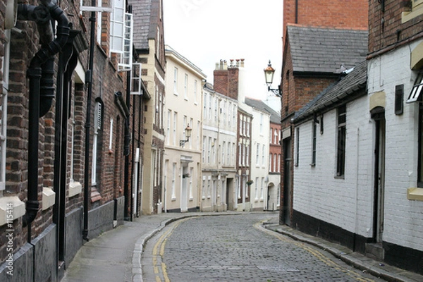 Obraz cobbled street in chester england