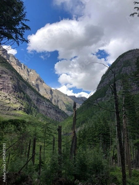 Obraz clouds over the mountains