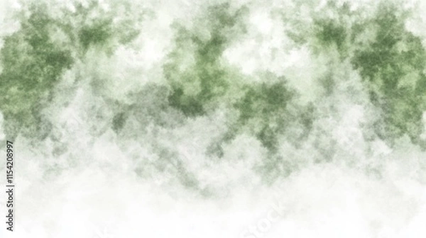 Fototapeta Abstract green watercolor wash texture background.
