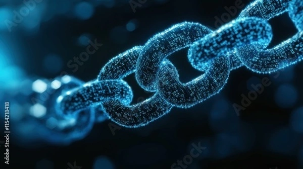 Fototapeta Blockchain as a decentralized and distributed ledger technology that securely records transactions across multiple computers, commonly associated with cryptocurrencies like Bitcoin