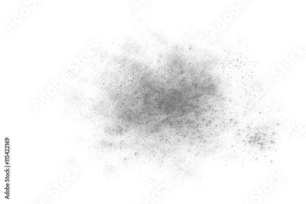 Obraz Black and white abstract powder explosion background