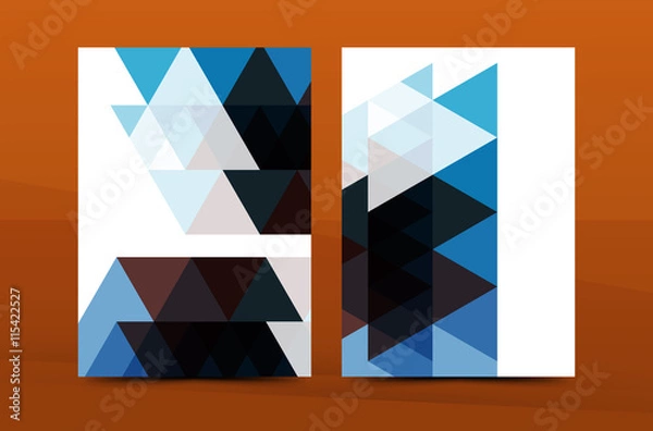Fototapeta Geometric design A4 size cover print template