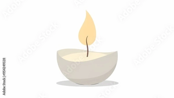 Fototapeta candle on a white background