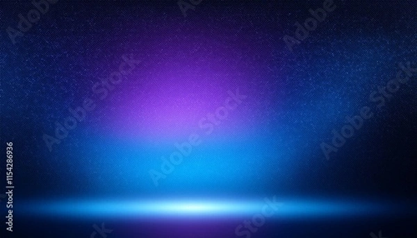 Fototapeta blue violet gradient heritage grainy glowing blue light on dark backdrop noise texture impact banner header layout