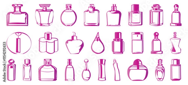 Obraz Perfume bottle design icon pack