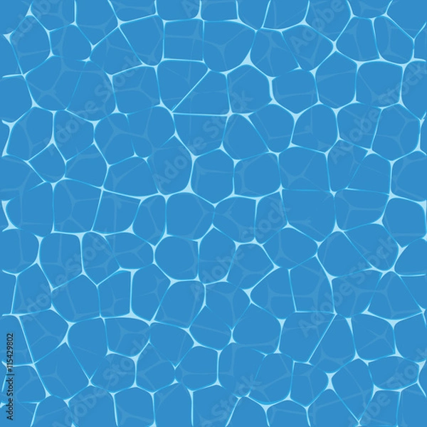 Fototapeta Texture of water. Swimming pool with clean water. gleam.