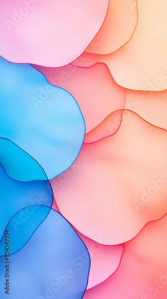 Fototapeta Abstract Watercolour Geometric Shapes