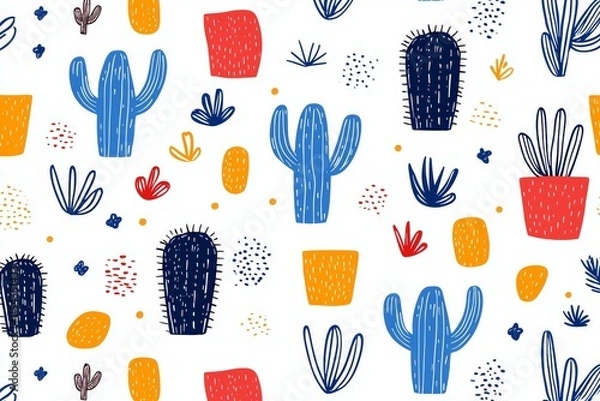 Fototapeta A background featuring a seamless pattern based on Navajo tribal motifs, reflecting the heritage of Native American textiles.