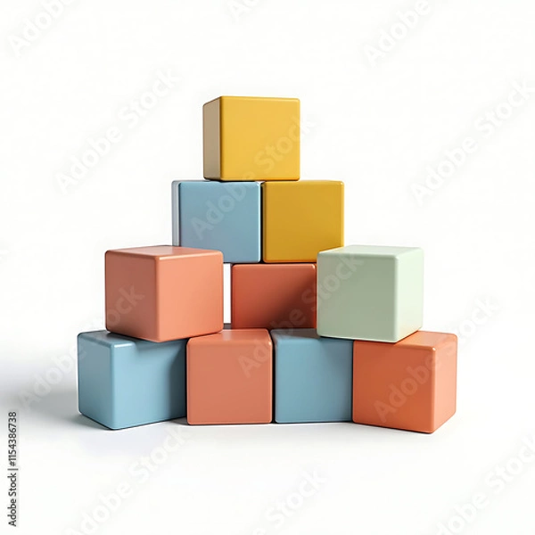 Obraz blocks isolated on white