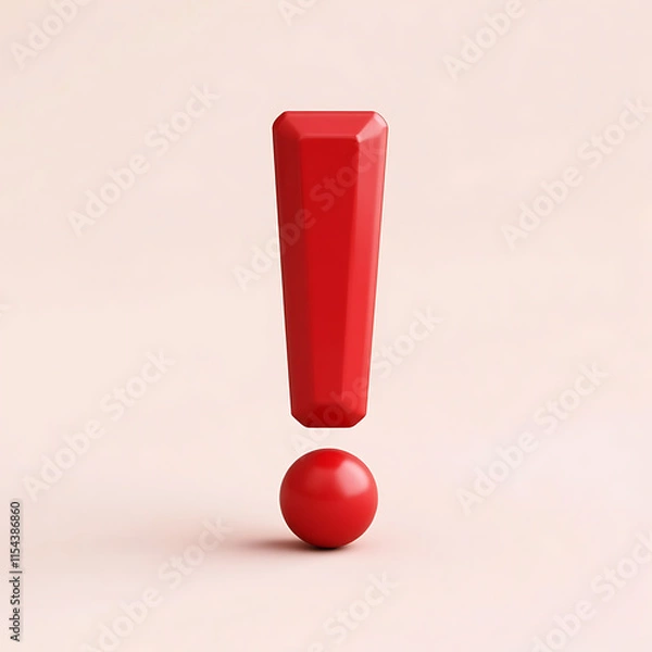 Obraz 3d exclamation mark