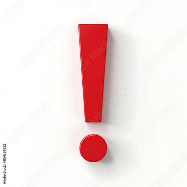 Obraz 3d exclamation mark