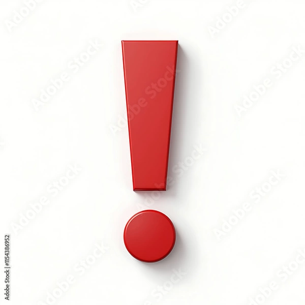 Obraz 3d exclamation mark