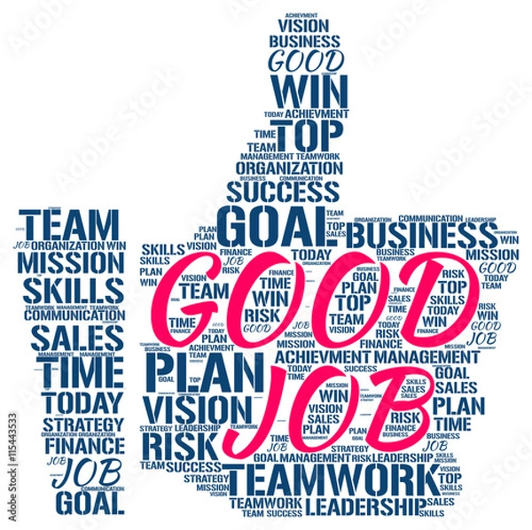 Obraz Good job word cloud