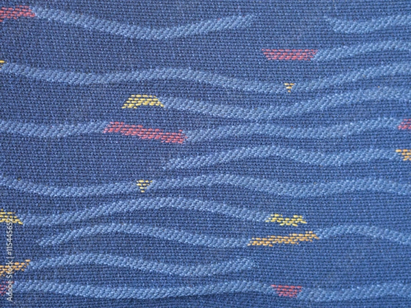 Obraz wave stripe on blue canvas