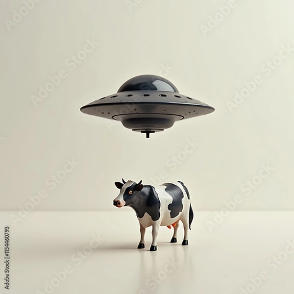 Obraz cow ufo abduction