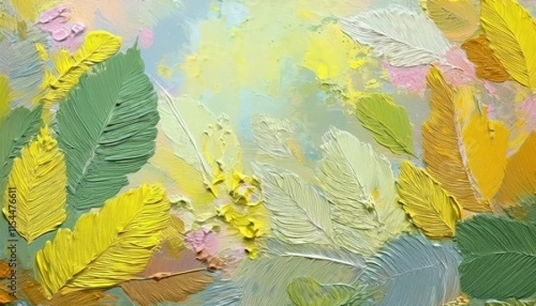 Fototapeta Hand-Painted Boho Abstract Oil Paint Wallpaper with Neutral Tones and Copy Space