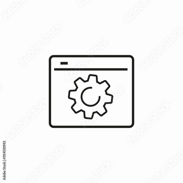 Fototapeta settings website icon sign vector