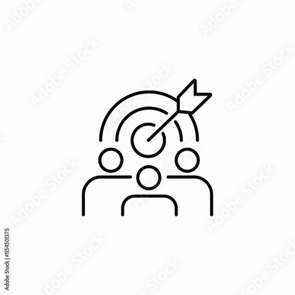 Obraz targeting audience icon sign vector