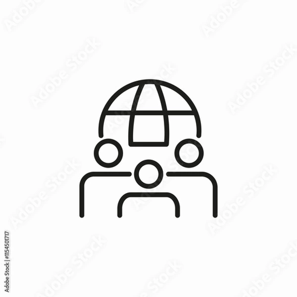 Obraz world population icon sign vector
