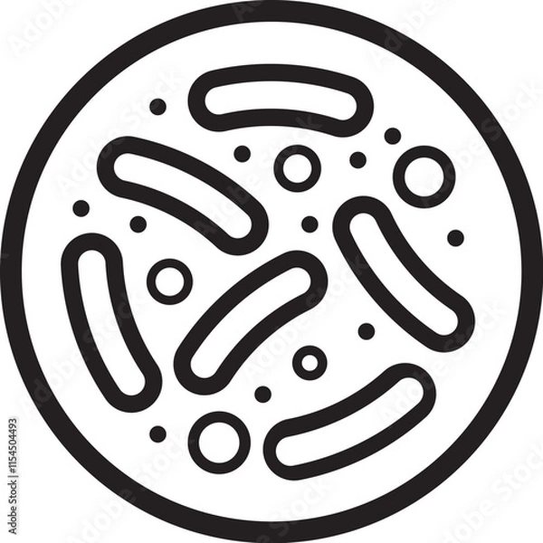 Fototapeta Probiotic strains icon of microorganisms illustration.
Ideal for training and institutional materials