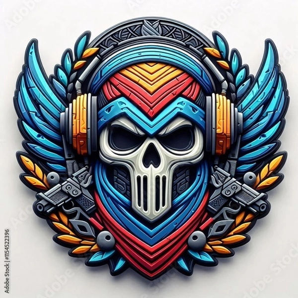 Fototapeta Colorful team logo and patch designed for playing teams