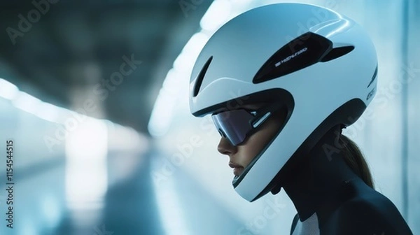 Obraz Advanced Aerodynamic Helmet for Track Racing