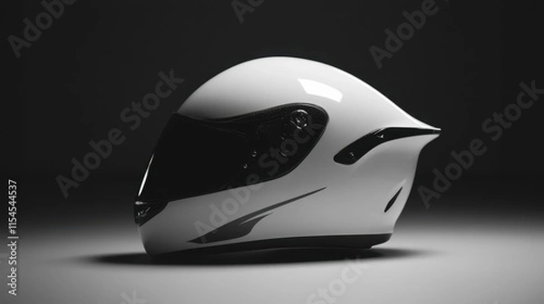 Obraz Sleek Aerodynamic Helmet Design for Racing