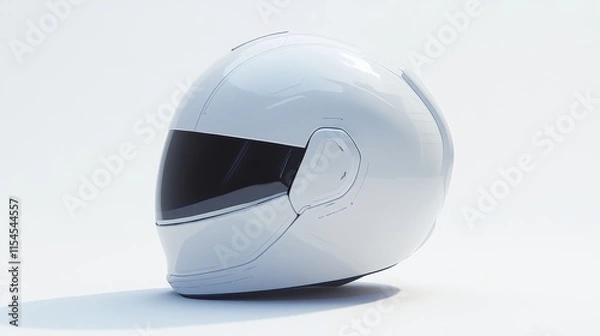 Obraz Futuristic Minimalist White Helmet Design