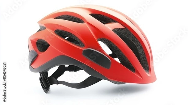Obraz High-performance climbing helmet with reinforced shell, isolated on white, emphasizing durability and safety --ar 16:9 --v 6.1 Job ID: cb3aba40-01a9-4a29-bd87-57abae1b10d9
