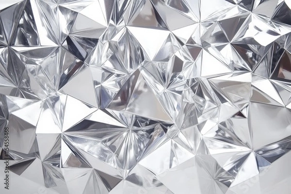Obraz Abstract Silver Geometric Facets Modern Art Background Wallpaper Design