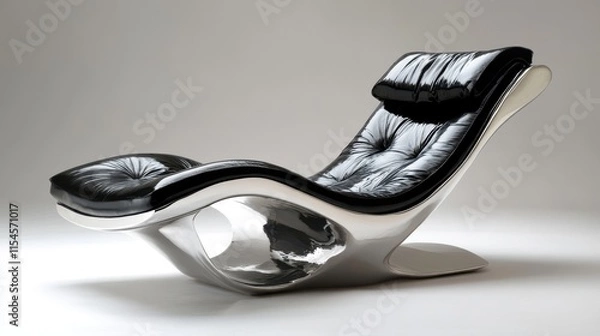 Obraz Elegant Leather Lounge Chair with Modern Design