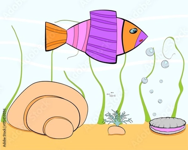 Obraz Cartoon Marine World