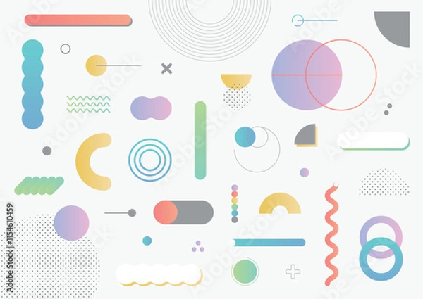 Obraz 幾何学 グラフィック カラフル 背景素材