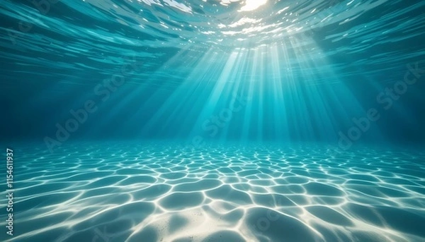 Fototapeta Closeup of blue water surface. Generative Ai