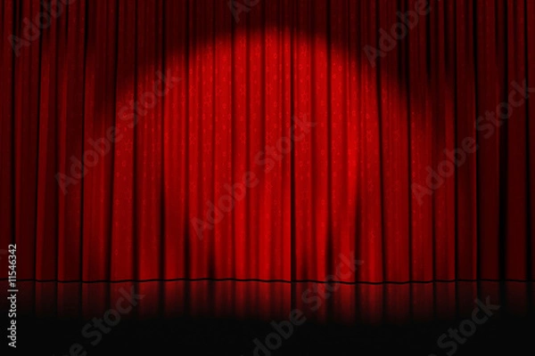 Obraz gwieździste czerwone zasłony