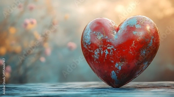 Fototapeta Heart-Shaped Object on a Table

