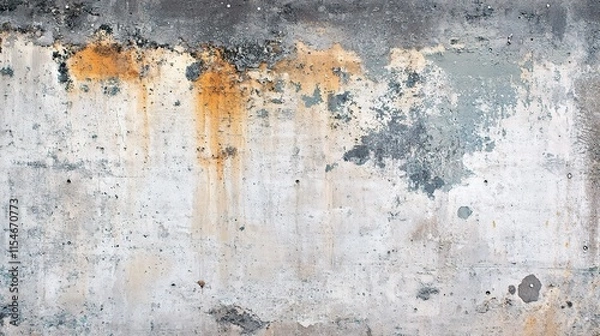 Fototapeta Grungy White Concrete Wall Texture with Distressed Elements