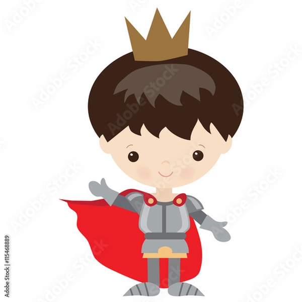 Fototapeta Cute prince vector illustration