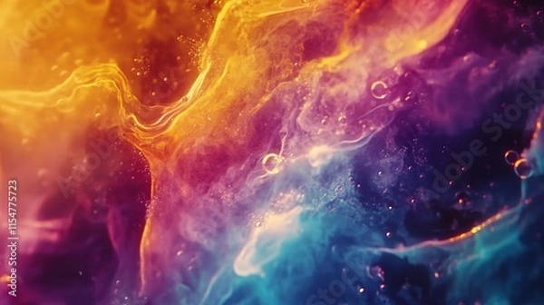 Fototapeta Vibrant Light Trails in Colorful Looping Abstract Background