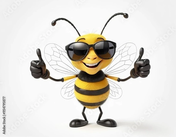 Obraz bee on a white