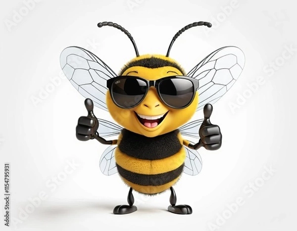 Obraz bee on a white