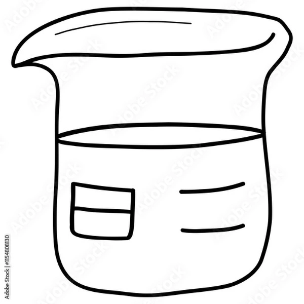 Obraz Science tools drawing for coloring, worksheet and learning media